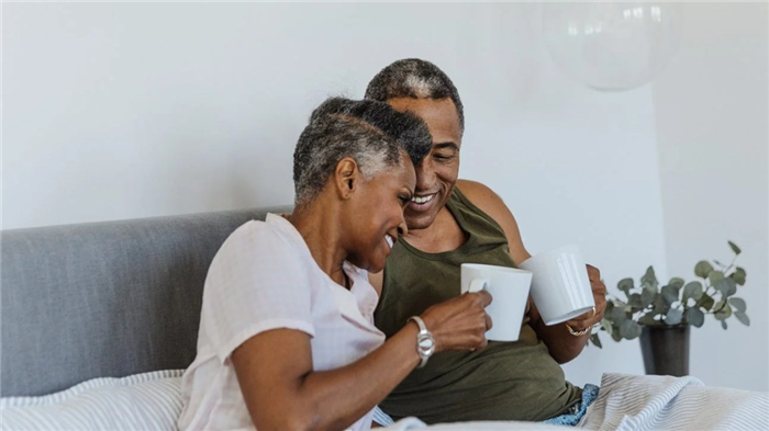 Older couple in bed